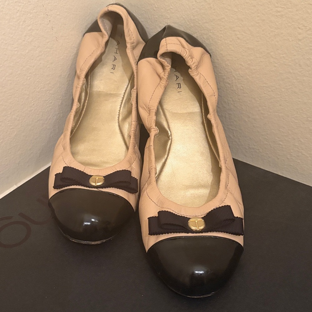 Tahari Two-Tone Ballet Flats